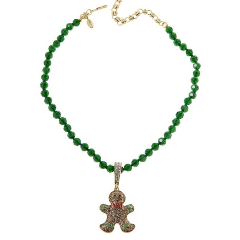 HEIDI DAUS Crystal Gingerbread Man Holiday (Christmas)  Necklace - Picture 4 of 8